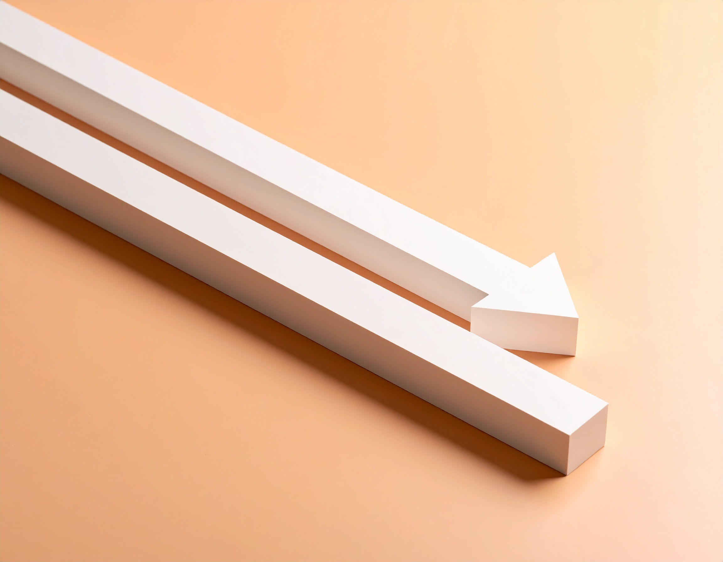 one arrow and one rectangle shape 