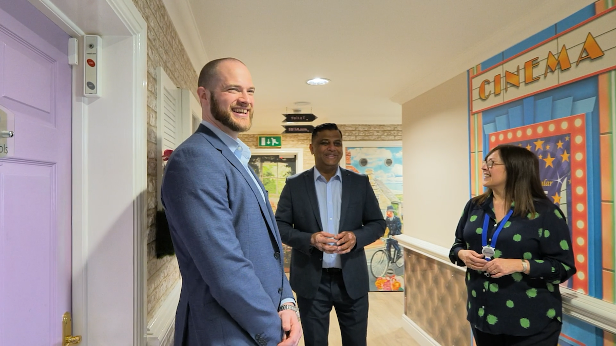 group in hallway
